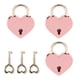 thumbnail image 1 of Juego de candados de amor coloridos, 3 piezas de candados en forma de corazón con llaves, candados de metal versátiles para diarios, joyeros y más: regalo ideal para San Valentín, 1 of 5