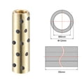 thumbnail image 2 of Uxcell 8mm x 12mm x 55mm Sleeve Bearings Wrapped Oilless Bushings Brass Graphite 2 Pack, 2 of 5