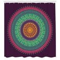 thumbnail image 3 of Ambesonne Mandala Shower Curtain, Curls and Petals Oriental, 69"Wx84"L, Multicolor, 3 of 3