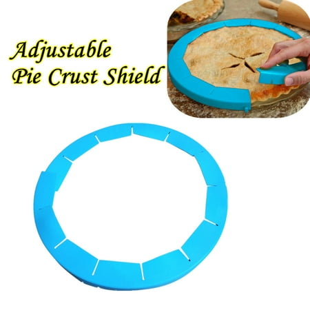 - BEAD BEE Adjustable Silicone Pie Crust Shield Silicone Fit 8.5-11.5Inch Rimmed Dish