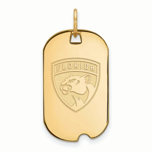Women's Florida Panthers Gold Plated Small Dog Tag