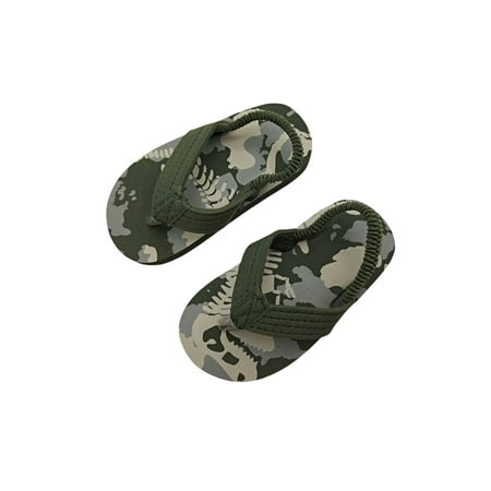 Franhais Toddler Flip Flops Shoes Little Kid Sandals with Back Strap Boys Girls Water Shoes for Beach and Pool