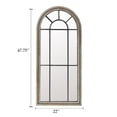 thumbnail image 5 of Luxen Home Natural Wood Metal Insert Window Wall Mirror, 5 of 6
