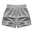 thumbnail image 6 of VBVC Women's Cotton Bermuda Sweat Shorts , Drawstring High Waisted Shorts For Women,Ladies' Knee Length Shorts with Pockets,Gray,XS-2XL, 6 of 7