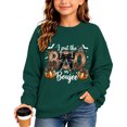 thumbnail image 2 of Likimi Toddler Child Girls Halloween Sweatshirts Hallowmas Letter Print Crew Neck Sweatshirt For Girls Long Sleeve Everyday Wear Fashion Pullover Size 5-6 Years, 2 of 4