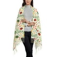 thumbnail image 2 of Rateoe Ladybug And Wild Flowers Women's Traditional Scarf Wrap Tassel Shawl Fringes Neck Head Shawl Retro Scarf, 2 of 8