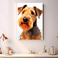 thumbnail image 2 of Airedale Terrier Dog Art Canvas, Pet Wall, Polygon Art Print on Canvas Canvas, large wall art, bathroom wall art, Ready to Hang,Living Room,Bedroom ＆ Office, 2 of 4