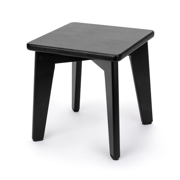 StrongTek Bamboo Step Stool, 10-Inch, Sturdy for Kids and Adults, Bathroom Kitchen Bedroom, Black
