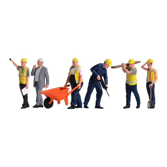 Figuras en miniatura Modelo Escala 1/64 Accesorios de escena Diorama Figura de trabajador Gente pequeña Estilo B