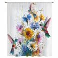 thumbnail image 2 of Hummingbird Sheer Curtains 45 Inches Long, Spring Farmhouse Oil Painting Sunflowers Light Filering Curtains, Breathable Simi Curtain Privacy Drapes for Kitchen Bathroom Small Window Treatment, 2 of 9