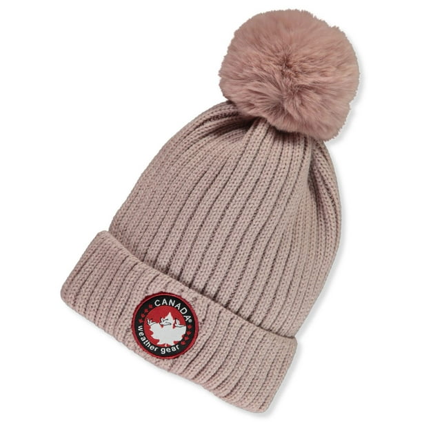 Canada Weather Gear - Canada Weather Gear Girls' Rib-Knit Hat - Walmart ...