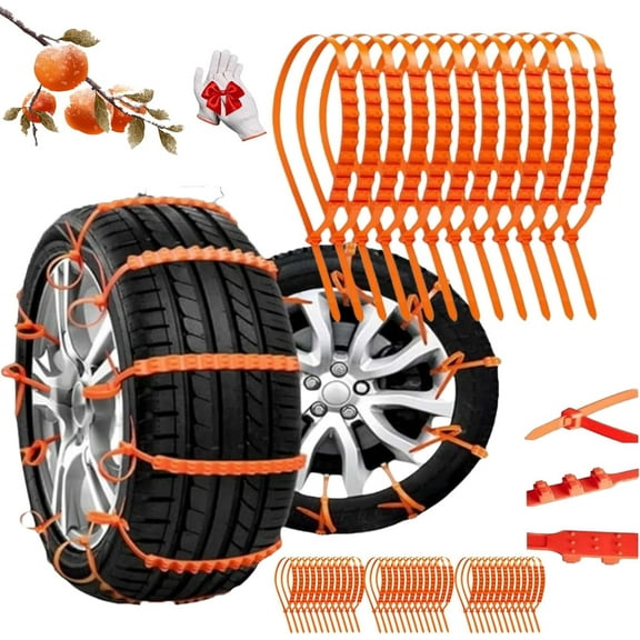 Reusable Anti Snow Chains Of Car,Snow Chains For Car Tires,2026 New Cars Chains For Tires For Auto Pickup Trucks Suv On Ice Sand Mud Rain Road Adjustable Plastic Anti-Skid Ties (*30)