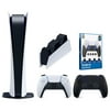 Sony Playstation 5 Digital Edition Console with Extra Black Controller, DualSense Charging Station and Surge FPS Grip Kit With Precision Aiming Rings Bundle