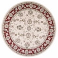thumbnail image 2 of 7' Round  Polypropylene Ivory or Red Area Rug, 2 of 2