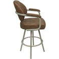 thumbnail image 3 of Swivel Metal Bar Stool 30" - M-70 WB - Pecan Brown Vinyl - Beige, 3 of 4