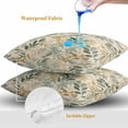 thumbnail image 4 of Throw Pillow Covers 24x24 Inch Set of 2, Sage Green Yellow Botanical Waterproof Outdoor Pillow Covers, Spring Summer Vintage Decorative Cushion Pillowcases for Couch, Sofa, Bed, Garden, Patio, 4 of 9