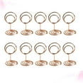 thumbnail image 2 of 20pcs Message Memo Clips 50mm High Holder Tabletop Metal Photo Holders with Base for Office Home (Rose Gold), 2 of 8