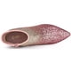 thumbnail image 4 of Botines Punta Puntiaguda Con Purpurina Tacón De Aguja Brillantina Para Mujer rosa beis 35, 4 of 6