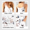 thumbnail image 6 of TARAINYA Summer Dresses for Women Casual V Neck Sleeveless Sundresses Floral Beach Short Dress with Pockets, 6 of 8