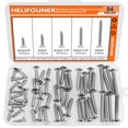 thumbnail image 1 of Juego De Tornillos Para Madera #12 X 3/4"" 1"" 1-1/4"" 1-1/2"" 2"" Helifouner 54 Piezas Kit Surtido De Tornillos Autorroscantes De Cabeza Avellanada Phillips Tornillos Para Madera De Cabeza Plana Phil, 1 of 5