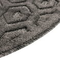 thumbnail image 5 of Unique Loom Outdoor Trellis Textured Collection Area Rug - Spatial (7' Round Charcoal/Ivory), 5 of 6