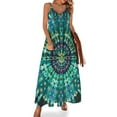 thumbnail image 1 of Vestido retro hippie tie dye sin mangas de los años 60, vestidos de ceremonia, vestidos de lujo, 1 of 7