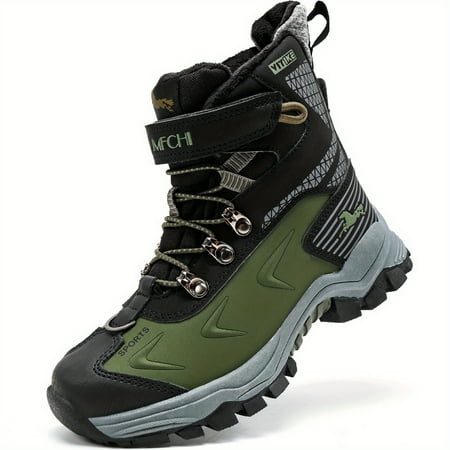 

Kids Boys Snow Boots Waterproof Anti-Slip Kids Shoes For Outdoor Hiking Climbing Winter