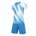thumbnail image 5 of ITSAME Boys Girls Football Training Outfits Breathable V-Neck Top and Shorts 2-Piece Kids Soccer Uniform Set White Size 8, 5 of 9