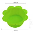 thumbnail image 3 of Coofit Muffin Cake Mold Silicone 5PCS DIY Flower Shaped Egg Tart Molds Pudding Mold, 3 of 10