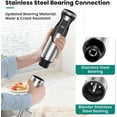 thumbnail image 3 of 1800W Immersion Blender Handheld 4-in-1 Hand Blender Stick for Ice Crushing Smoothie,  , Soup, 8 Speed Hand Mixer Turbo Boost Stainless Steel  with Whisk, , Beaker, 3 of 6