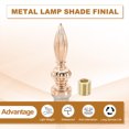thumbnail image 3 of Uxcell 25x80mm Lamp Shade Finial, 4Pcs Lamp Finials Caps Knob M10*1mm Threaded, Gold Bronze, 3 of 6