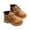 Yellow, variant on Kids Classic Ankle Boots Boys Girls Lace-Up Outdoor Comfort Work Boots Toddler Shoes British Style Non-Slip Casual Soft Bottom Boot