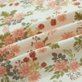 thumbnail image 6 of Chezmoi Collection 4-Piece Floral Window Curtain Set with Sheer Backing, Multicolor Pink Red Green Gray Floral Flowers Printed Microfiber, 120 inch x 84 inch, 6 of 9