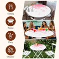 thumbnail image 7 of Modern Pink Round Tablecloth, Fitted Table Cover with Elastic for 36"-44" Round Tables, Gradient Floral Abstract Bohemian White Table Cloth Outdoor Indoor Dinning Party Waterproof Tablecloths, 7 of 7