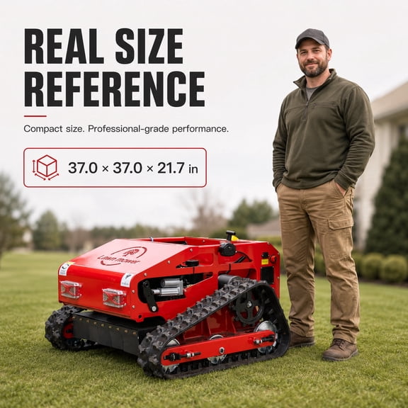 DeepKron RC 45-Slope 9HP 224cc Gasoline Robotic Epa Remote Control Lawn Mower Tracked 22"