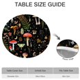 thumbnail image 6 of Colorful Mushroom Leaf Black Pattern Round Fitted Tablecloth with Elastic Edge,Dining Table Cover Waterproof,Outdoor Round Tablecloth for Camping,Dining,Indoor and Outdoor, 6 of 7