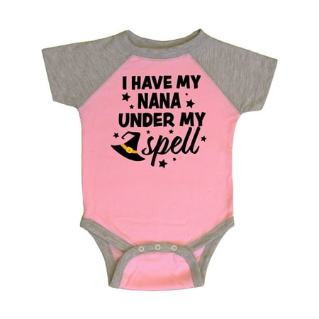 

Inktastic I My Nana Under My Spell with Cute Witch Hat Gift Baby Boy or Baby Girl Bodysuit