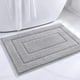 thumbnail image 1 of Alfombra de baño lavable a máquina, alfombra de baño gris con respaldo de TPR antideslizante, microfibra ultra gruesa y afelpada, perfecta para el área de la ducha, 16" X 24", 1 of 8