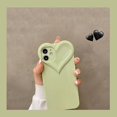 thumbnail image 3 of 3D Love Heart Cute Phone Case For iPhone 14 11 12 13 15 Pro Max X XR XS 7 8 Plus Candy Color Solid Soft Silicone Tpu Back Cover, 3 of 5