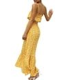 thumbnail image 3 of Pompotops Mode Femmes Mousseline Épaule Froide Sans Manches Imprimé une Ligne Robe Décontractée, 3 of 9