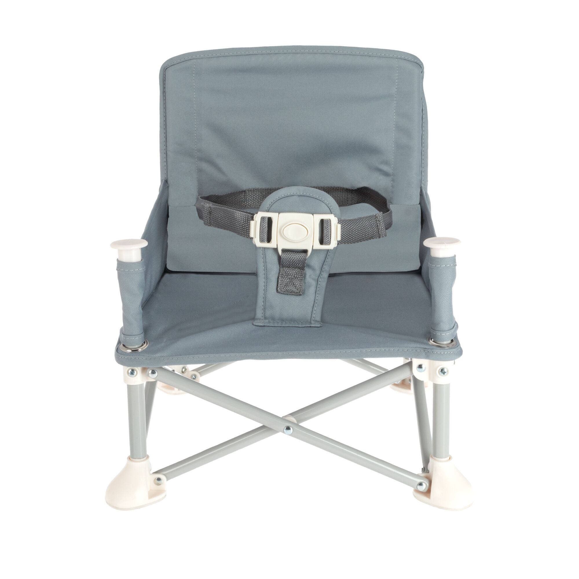 Nuby Pop-Up Portable Booster Seat with Removable Tray, Gray