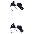 thumbnail image 4 of ZheElen Pet Hat Scarf Set Animal Simple Design Adorable Beanie Neckerchief Kit 2Set, 4 of 6