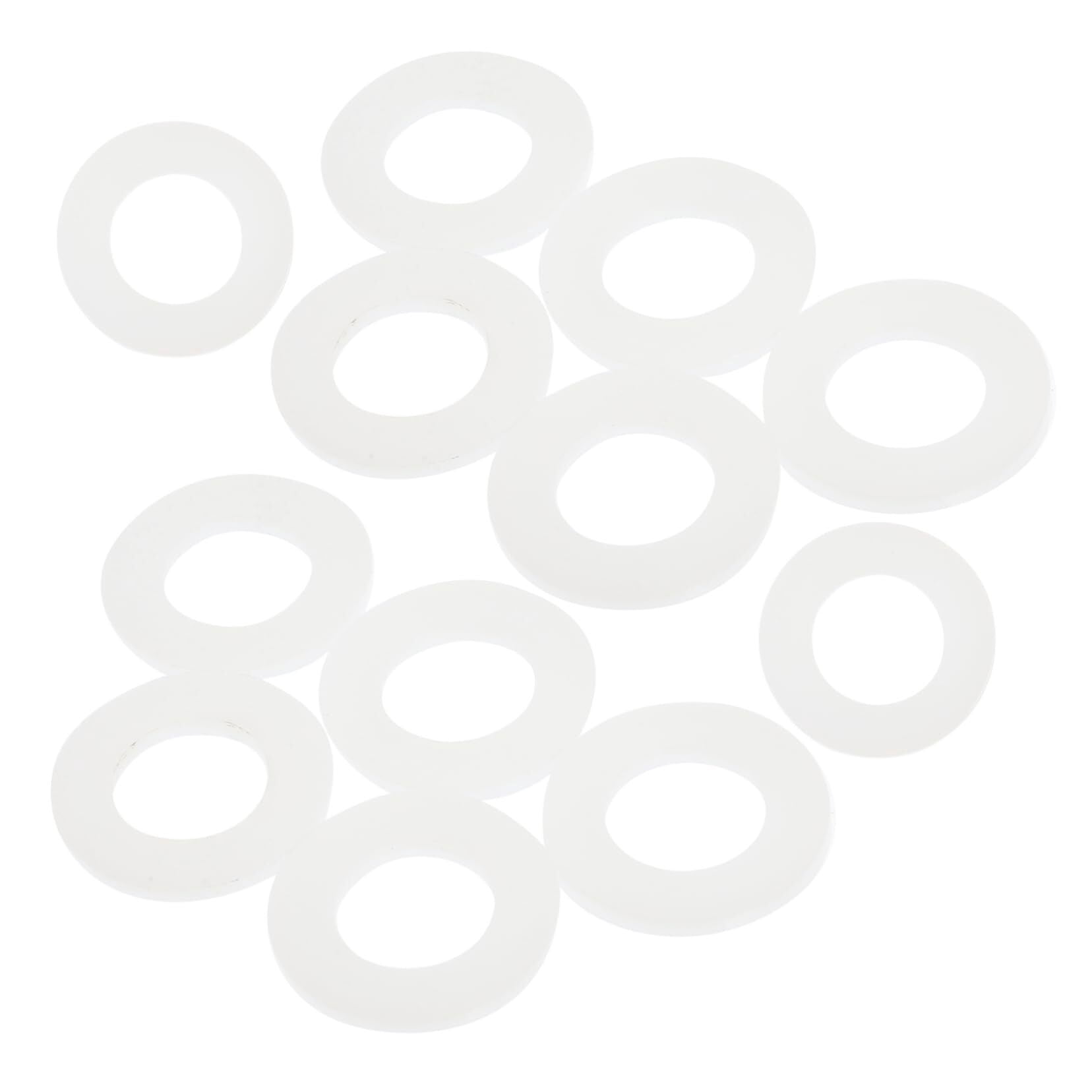100 Pcs Long Washer Furniture Screw Gaskets Home Accessory Small Washers Screw Gasket Replacement Multi-use Fastening Washer Sealing Ring Screw Fastening Washers White Nylon