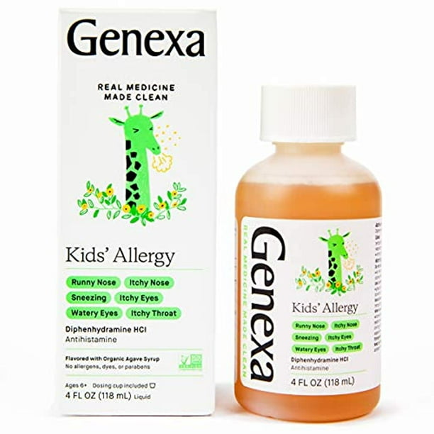 Genexa Kids' Allergy Diphenhydramine Liquid Medicine, 4 oz Walmart