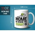 thumbnail image 6 of Tennis Player Mug White 11oz - Home is Where The Court is - Court Pro Tennis Racket Ball Winning Double Strategy Trainer Equipment, 6 of 7
