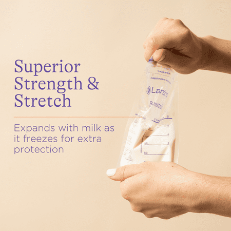 Lansinoh Breastmilk Storage Bags, Fast Freeze and Thaw, 25 Count, Baby Essentials, 6oz