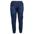 thumbnail image 4 of Women‘ s Mid Rise Skinny Jeans Drawstring Elastic Waist Denim Pants, 4 of 6