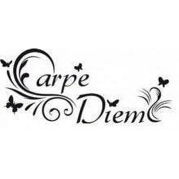 Custom Wall Decal Carpe Diem Picture Art - Living Room - Home Decor Sticker - Vinyl Wall Decal - 6x12 Inches