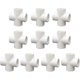 thumbnail image 4 of 10 Pieces Pvc 4 Way Cross For Building Heavy Duty Greenhouse Frame Furniture Connectors 20mm, 4 of 4