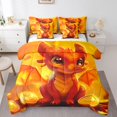 thumbnail image 1 of YST Gold Dragon Comforter Set, Modern Flying Dragon Coins Bed in a Bag, Polyester, King Size (7 Count), 1 of 5